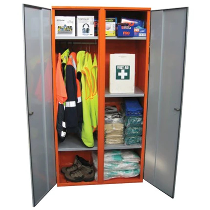 Picture of PPE Storage Cabinet 2 Door with Hanging Rail